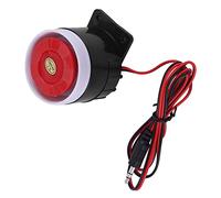 Sirène d'alarme miniature 110 dB - Système d'alarme sonore de sécurité domestique pour la prévention du vol - Fabriquée en plastique et métal de qualité supérieure - Avec connecteur de prise de 3,5 mm
