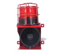 Sirène d'alarme sonore et Lumineuse Industrielle avec Signal sonore de 115 DB et Avertissement visuel stroboscopique LED, Haute Puissance 15 W, boîtier en Alliage d'aluminium et (DC24V)