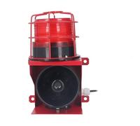 Sirène d'alarme sonore et Lumineuse Industrielle avec Signal sonore de 115 DB et Avertissement visuel stroboscopique LED, Haute Puissance 15 W, boîtier en Alliage d'aluminium et (Prise UE 220V)