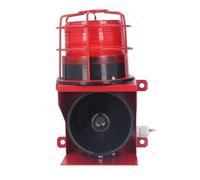 Sirène d'alarme sonore et Lumineuse Industrielle avec Signal sonore de 115 DB et Avertissement visuel stroboscopique LED, Haute Puissance 15 W, boîtier en Alliage d'aluminium et (DC12V)