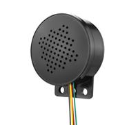 Sirène d'avertissement de véhicule - Haut-parleur d'alerte vocale 12-24 V, buzzer personnalisable à 4 canaux, système puissant de 110 dB avec notification de sécurité | Klaxon inversé pour voiture, ca