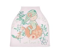 Sirène De Dessin Animé Housse de Canopée pour Poussette,Siège de Voiture pour Bébé Dais Siège Auto Couverture D'Allaitement Pare-Soleil Respirant Extensible pour Bébé