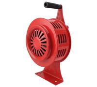 Sirène de manivelle à volume réglable fort de 125 DB - Étanche, durable - Aucune alimentation requise - Alarme d'urgence pour incendie, attaque, aide - Alliage d'aluminium à commande manuelle (rouge)