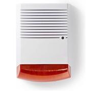 Nedis Sirène de sécurité simulée IP44 Blanc/Orange