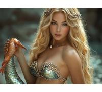 SirèNe Diamond Painting Adulte Grand Format, Diamond Painting RêVe Peinture Diamant 5D Crystal Art Activite Manuelle Art Set Broderie Point de Croix pour Decoration Maison 130x100 cm -lsy25010IQ