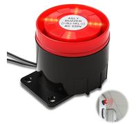 Sirène Extérieure 220 V 120 DB pour Assurer La Sécurité De IA Maison | Système D'alarme Sécurité Domestique à Décibels élevés Matériau ABS ignifuge Alarme De Maison Clignotante Rouge