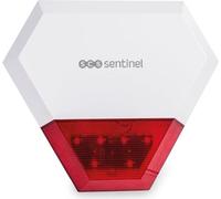 Sirene extérieure filaire additionnelle KitAlarm - SCS SENTINEL - Portée 80m - Alerte sonore et lumineuse