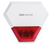 Sirène extérieure filaire additionnelle KitAlarm - SCS SENTINEL - Portée 80m - Alerte sonore et lumineuse