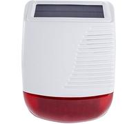 Sirène extérieure Solaire avec Batterie WOS301S Compatible avec la Centrale Tactile Daewoo Security AM301, Alarme sonore, Avertissement de détection