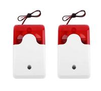 Sirène filaire à lumière stroboscopique LED Flash 12 V pour système d'alarme antivol Mini indicateur de sirène stroboscopique Li