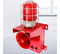 Sirène industrielle murale avec lumière stroboscopique, volume réglable 130 dB, klaxon de sécurité étanche pour usines et entrepôts