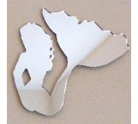 Sirène Miroir mural, Plastique, Silver, 12 x 11 cm
