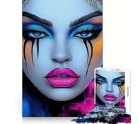 Sirène Néon︰ Déesse Glamour Puzzle 1000 Pièces pour Adolescents Jeu Apaisant et Réminiscence Découpe Claire Joli Cadeau (38x26cm)
