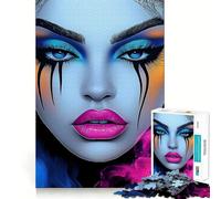 Sirène Néon︰ Déesse Glamour Puzzle 1000 Pièces pour Adolescents Jeu Apaisant et Réminiscence Découpe Claire Joli Cadeau (38x26cm)