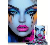 Sirène Néon︰ Déesse Glamour Puzzle Adolescent 1000 Pièces Rappel Stimulant Détente Découpe Propre Liste de souhaits du Père Noël (50x75cm)