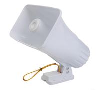 Sirène PA haute puissance 130 dB DC 12 V Alarme sonore pour cambrioleur Intérieur Extérieur Boîtier blanc 225 x 195 mm