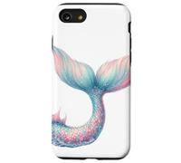 Sirène pastel océan Splash Rainbow Tail Sea Sirènes Fin Coque pour iPhone SE (2020) / 7 / 8