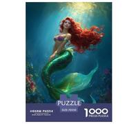 Sirène Pelirroja Puzzles 1000 Pièces Monde sous-Marin Puzzles pour Adultes Jeu Educatif Challenge Toy Et Enfants Cadeaux 70x50cm/1000pcs
