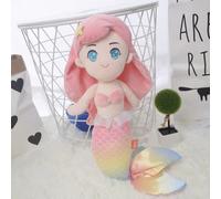 Sirène Princesse Peluche Animal Câlin Doux Câlin Peluche Poupée Anniversaire Fête des Enfants Noël pour Tout-Petits Filles Rose 11.8/31cm