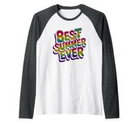 Sirène rétro Best Summer Ever Sisters Vacation Swim Mermaid Manche Raglan