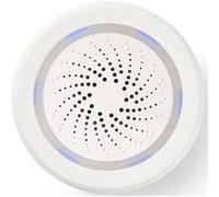 Nedis Sirène SmartLife – Wi‑Fi, alimentation secteur, 8 sons, 85 dB, Android/iOS, blanc