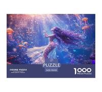 Sirène sous l Eau Océan Puzzle 1000 Pièces Papier pour Adultes Créatures des Profondeurs Jeu de Puzzle en Famille 70x50cm/1000pcs