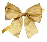 Sirene SRL Nœud en or, ruban décoratif de Noël en lot de 50 pièces (doré, 12)