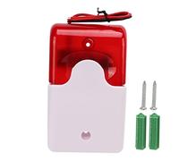 Sirène Stroboscopique Filaire, Alarme Lumineuse Sonore, Dispositif D'avertissement de sécurité - Bonne Isolation, Résistant aux Chocs, Lumière Flash Rouge, Buzzer à Décibel élevé (12V)