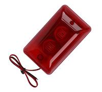 Sirène stroboscopique Filaire Alarme sonore Stroboscope Clignotant Lumière Rouge Sécurité Avertissement extérieur Barricade Construction Sécurité Feu de signalisation 12V 15W