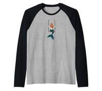 Sirène sur balançoire Florale avec esthétique océan rêveur Manche Raglan
