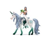 Sirène sur Licorne de mer, figurine fantastique, pour enfants dès 5 ans, 15,5 x 8,2 x 18 cm - schleich 42509 BAYALA