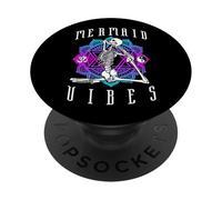 Sirène Vibes Yoga Pose Squelette Anahata Symbole PopSockets PopGrip Adhésif
