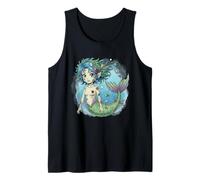 Sirène Zombie effrayante Mignonne Kawaii Pastel Gothique sorcière Débardeur