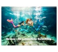 Sirenen - die unheimliche Verlockung (Wandkalender 2027 DIN A3 quer), CALVENDO Monatskalender: Tauche ein in eine magische Unterwasserwelt voller ... Meeresmomente für jeden Monat des Jahres.