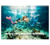 Sirenen - die unheimliche Verlockung (Wandkalender 2027 DIN A4 quer), CALVENDO Monatskalender: Tauche ein in eine magische Unterwasserwelt voller ... Meeresmomente für jeden Monat des Jahres.