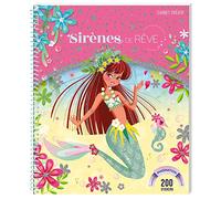 Magali Fournier – Sirènes de rêve – Carnet créatif – Avec 200 stickers et des pochoirs – Broché