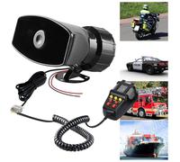 Sirènes De Voitures Haut-Parleur,12V 100W 7 Ton Sound Klaxon Voitures,Sirènes De Voiture Avec Micro,Klaxon De voiture Sirène,Car Siren Pour Voiture,Ship Etc,Moto,Truck