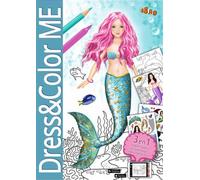 Sirenes dress & color me - Collectif - Book'n App - relié - Document jeunesse