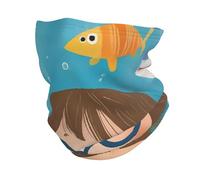 Sirènes Et Requins De Dessin Animé Tube Bandeaux Respirant Gaiter Élastique Chapeaux Demi-Visage pour Moto Homme Cyclisme 30X26Cm