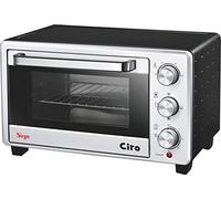 Sirge FORNO20L Mini Four électrique avec Double Verre 1400 W 21L - Noir ventilé