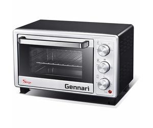 Sirge Four électrique, capacité 16L, 5 fonctions de cuisson, minuterie 60 min, équipé de gril, bac d'égouttement et collecteur de miettes, 1400 W