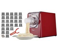 Sirge PASTAMAG26 Machine à pâtes 300 W - 26 bandes - jusqu'à 900 g de pâte - Extrusion verticale idéale pour pâtes longues - Accessoires inclus pour raviolons gratuits