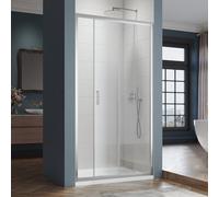 SIRHONA Cabine de douche Coulissante 100 x 185 cm Paroi de douche Transparent coulissante verre sécurit 5mm, Facile à nettoyer, blanc argenté