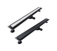 SIRHONA Caniveau Douche Italienne 60cm à carreler, Siphon de Sol Douche Italienne, Modèle 2 en 1, Acier Inoxydable