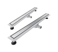 SIRHONA Caniveau Douche Italienne 70cm à carreler, Siphon de Sol Douche Italienne, Modèle 2 en 1, Acier Inoxydable