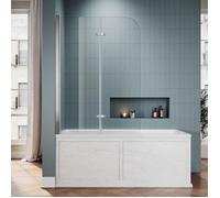 SIRHONA Pare-Baignoire Coulissante, Porte de douche, Pare Baignoire 2 volets, 100x130cm