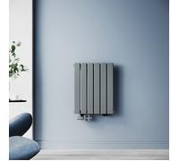 SIRHONA Radiateur eau chaude Acier Doux 60x46.5cm Anthracite, Vertical Fixation par Crochet