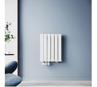 SIRHONA Radiateur eau chaude Acier Doux 60x46.5cm Blanc Vertical Fixation par Crochet