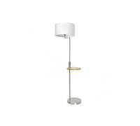 Sirio Support De Salon C/Table Et Connexion Usb 1xe27 Chrome C/Pantalon Blanc (164x40x40)(24x40x40) Cm