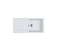 sirius 2. 0 s2d 611-100 tectonite évier à encastrer 1 bac xl avec égouttoir blanc
